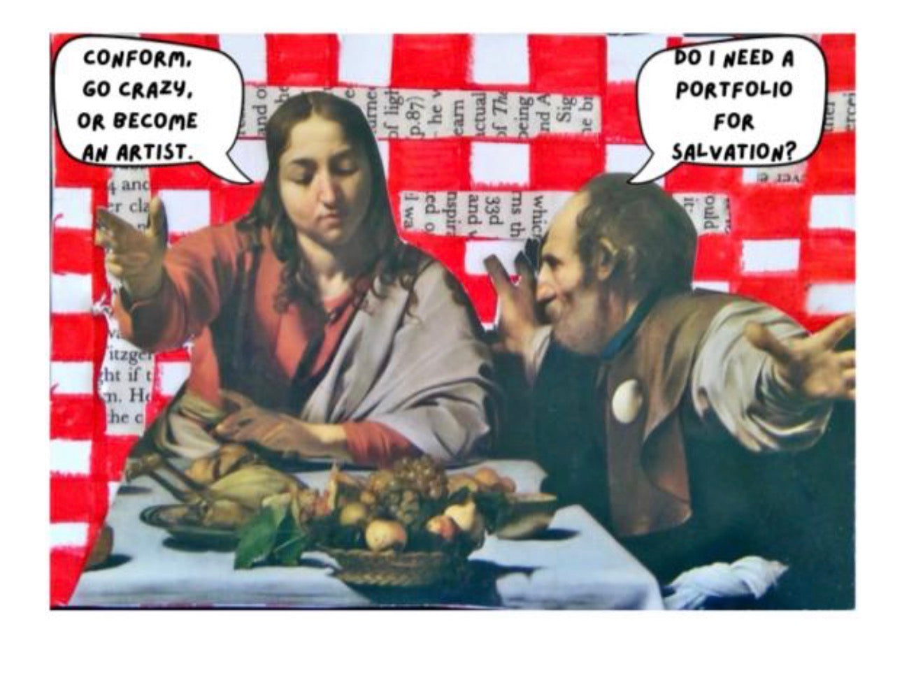 Satirical postcard
